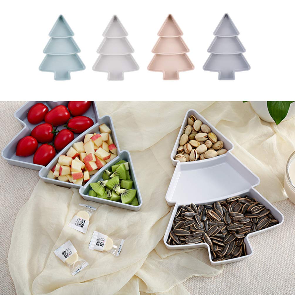 Christmas Tree Shaped Plate Set - Holiday Dessert Plates & Serving Dishes for Christmas Party Decor, Dining Table Centerpiece, Mini Tree-Shaped Serving Trays for Dried Fruits, Cookies & Festive Treats | Perfect for Holiday Gatherings, Christmas Dinner, and Seasonal Entertaining