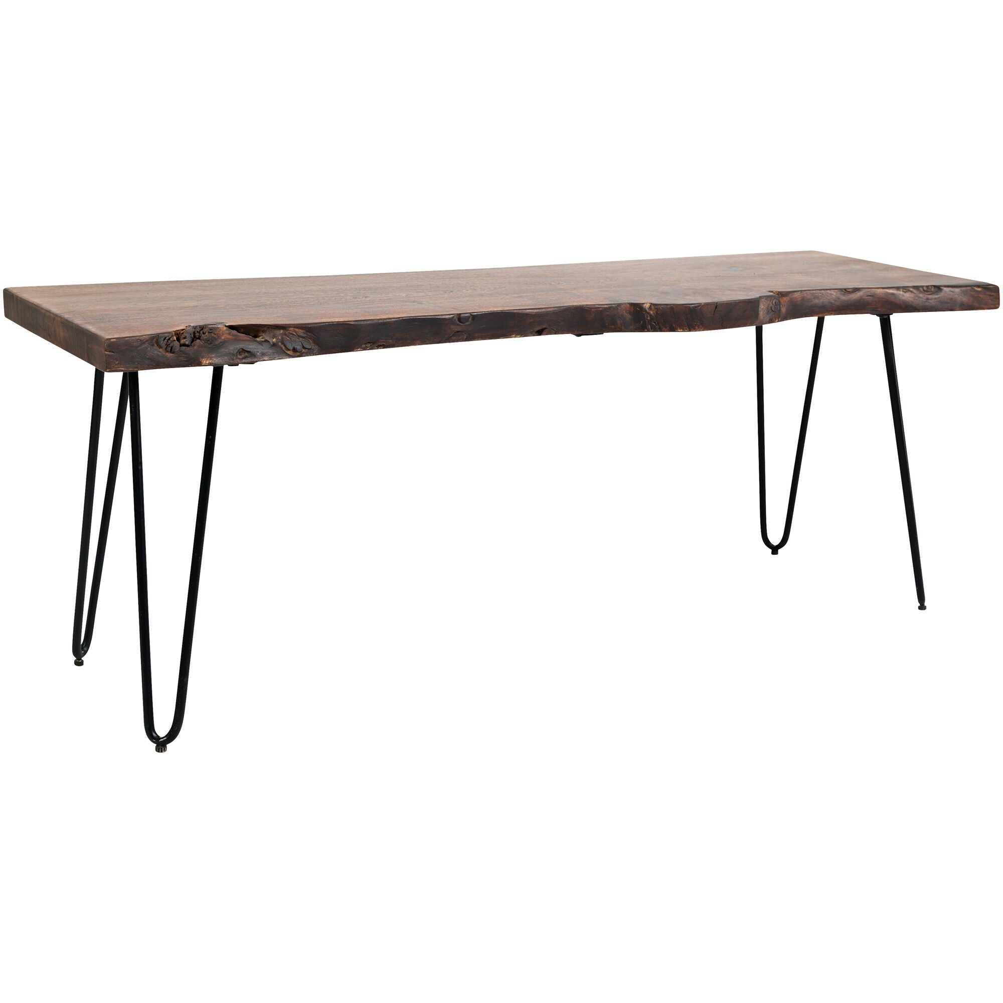 Nature's Edge 48 Inch Outdoor Wooden Bench - Solid Teak Garden Bench for Patio, Deck, Backyard - Perfect for Relaxing in Your Outdoor Living Space