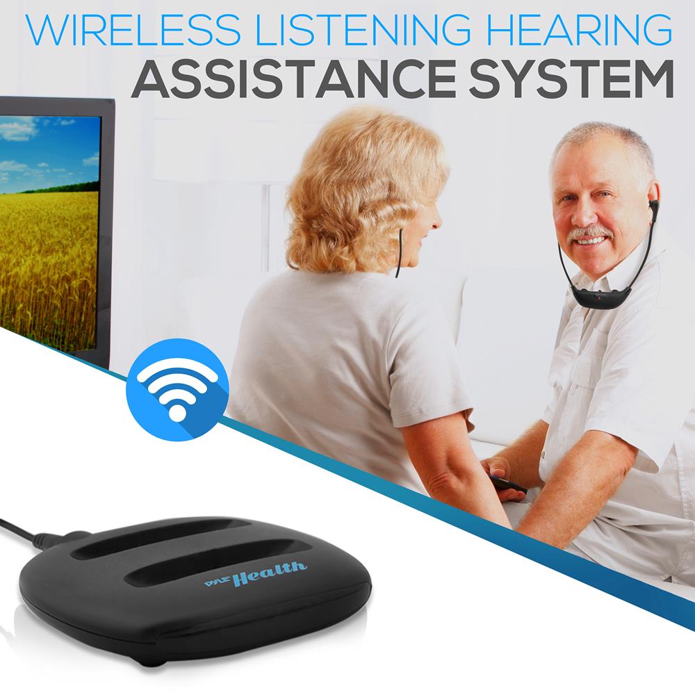 Wireless Headphones for Hearing Impaired - Noise Cancelling Bluetooth Headset for TV, Music & Phone Calls - Comfortable Over-Ear Design for Seniors & Adults