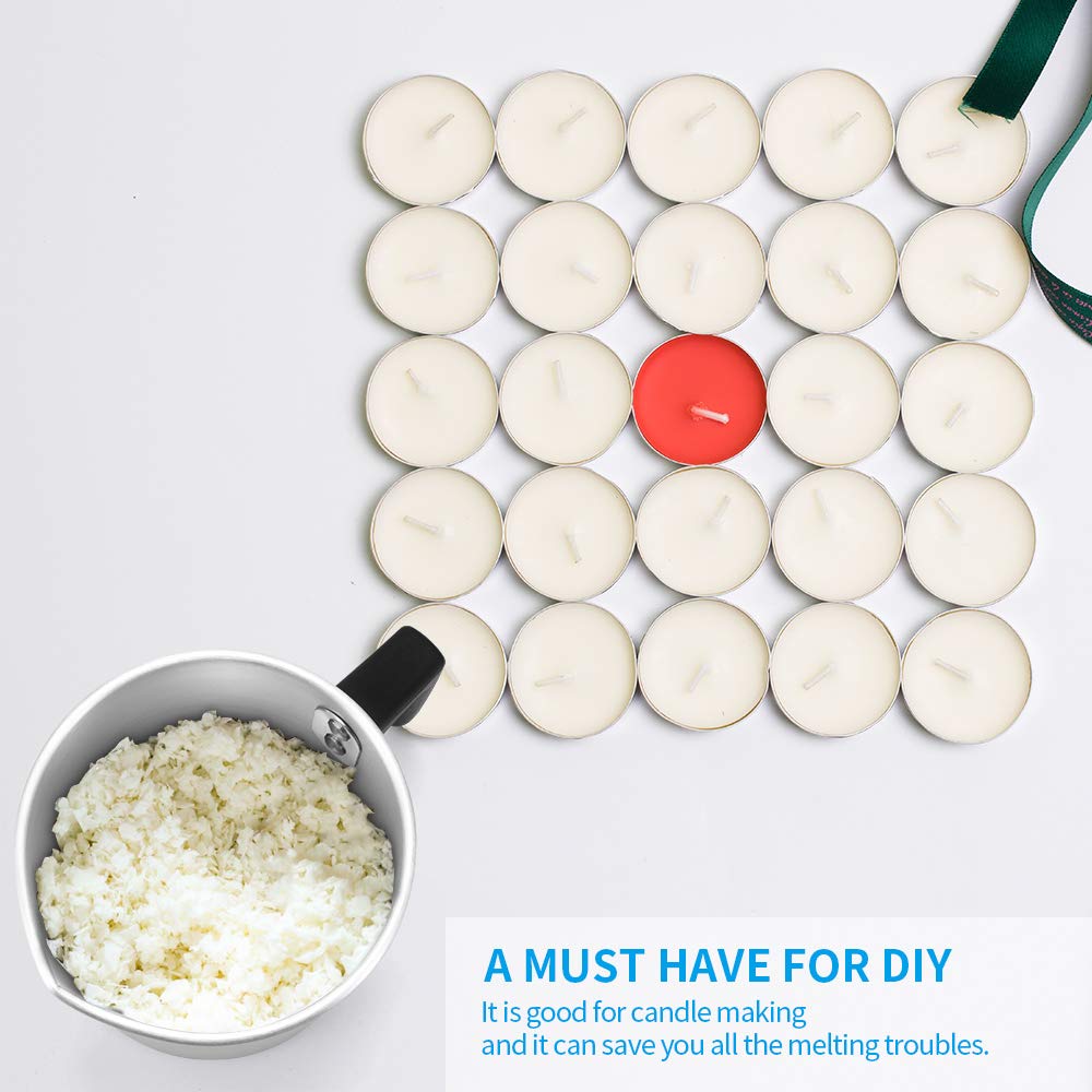 ONVER 1.2L Metal Wax Melting Pot for DIY Candle Making - Professional Candle Warmer for Soy Wax, Beeswax & Essential Oils - Perfect for Home Candle Crafting, Soap Making & Aromatherapy Projects (Ideal for Gifts, Spa Days & Relaxation)