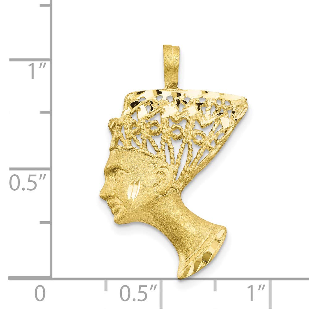 10K Yellow Gold Egyptian Head Charm Pendant Necklace - Elegant Jewelry Gift for Women - Perfect for Layering, Everyday Wear & Special Occasions