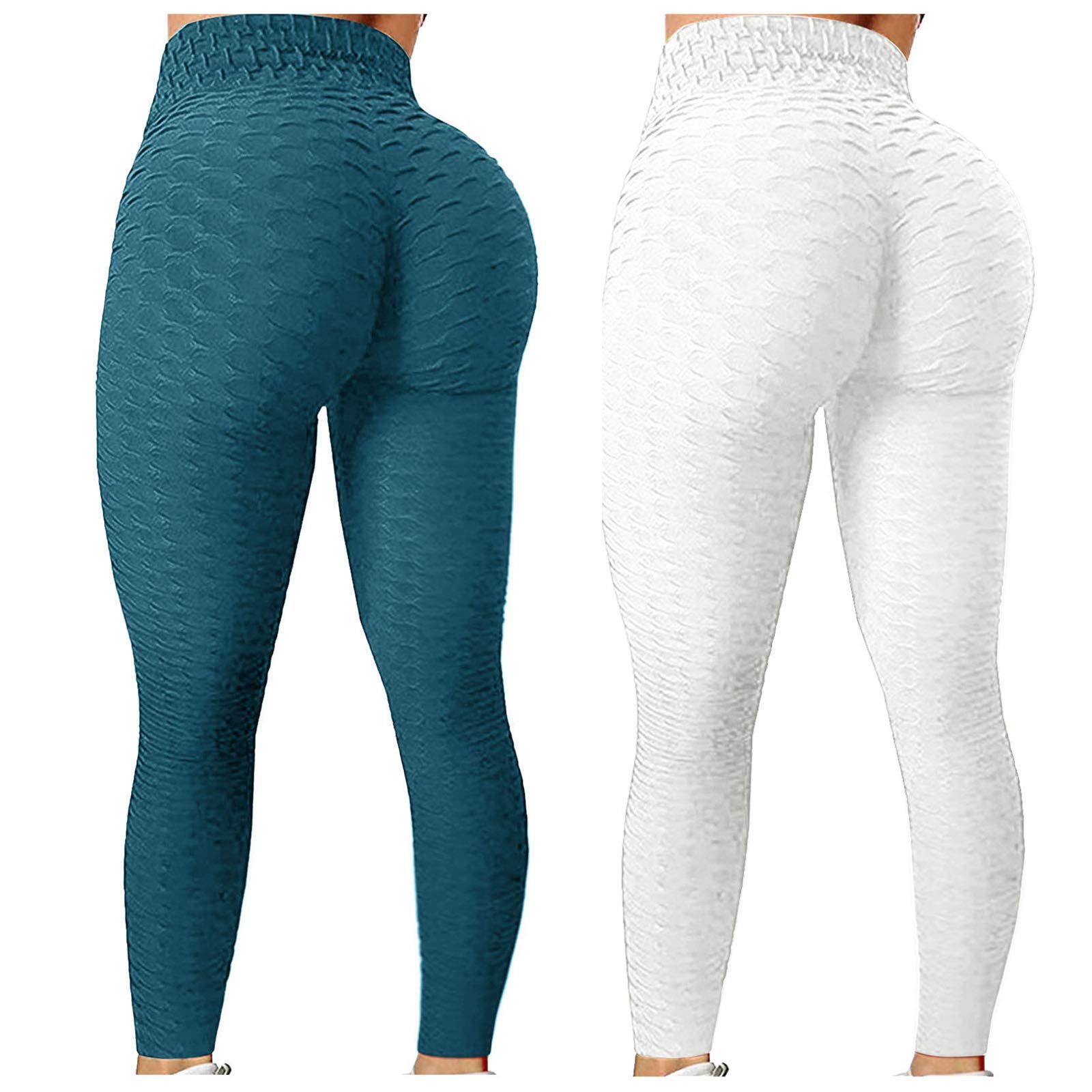 Smooto High Waist Tummy Control Leggings for Women - Black 7/8 Tights for Yoga & Workouts