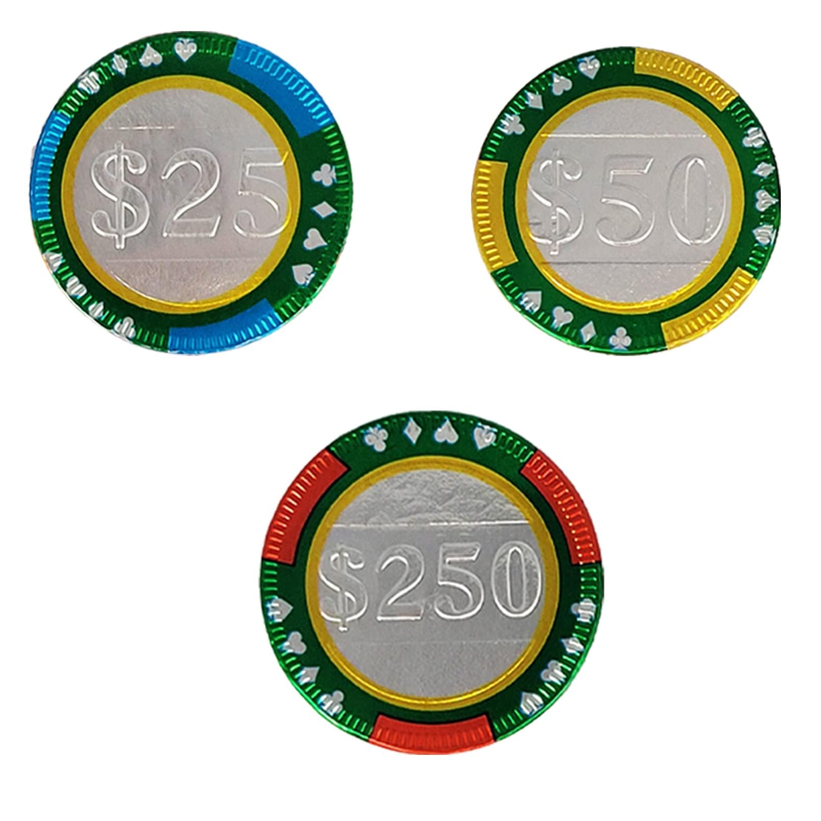 Premium Belgian Milk Chocolate Coins - Kosher Certified, Non-GMO Casino Poker Chips (50-Pack) - Perfect for Poker Nights, Birthday Parties, and Holiday Gift Baskets