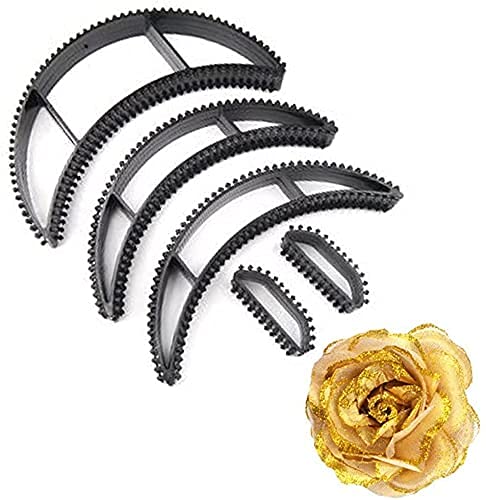 Homeoculture Rose Hair Clips & Bumpits Hair Volumizer Set - Women's Hair Styling Accessories for Updos, Ponytails & Special Occasions