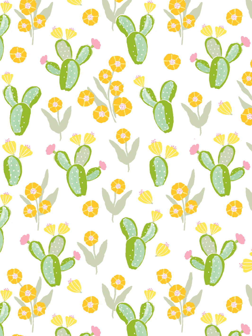 Tea Collection Cactus Floral Wallpaper in Marigold - Perfect for Boho Home Decor & Bedroom Accent Walls