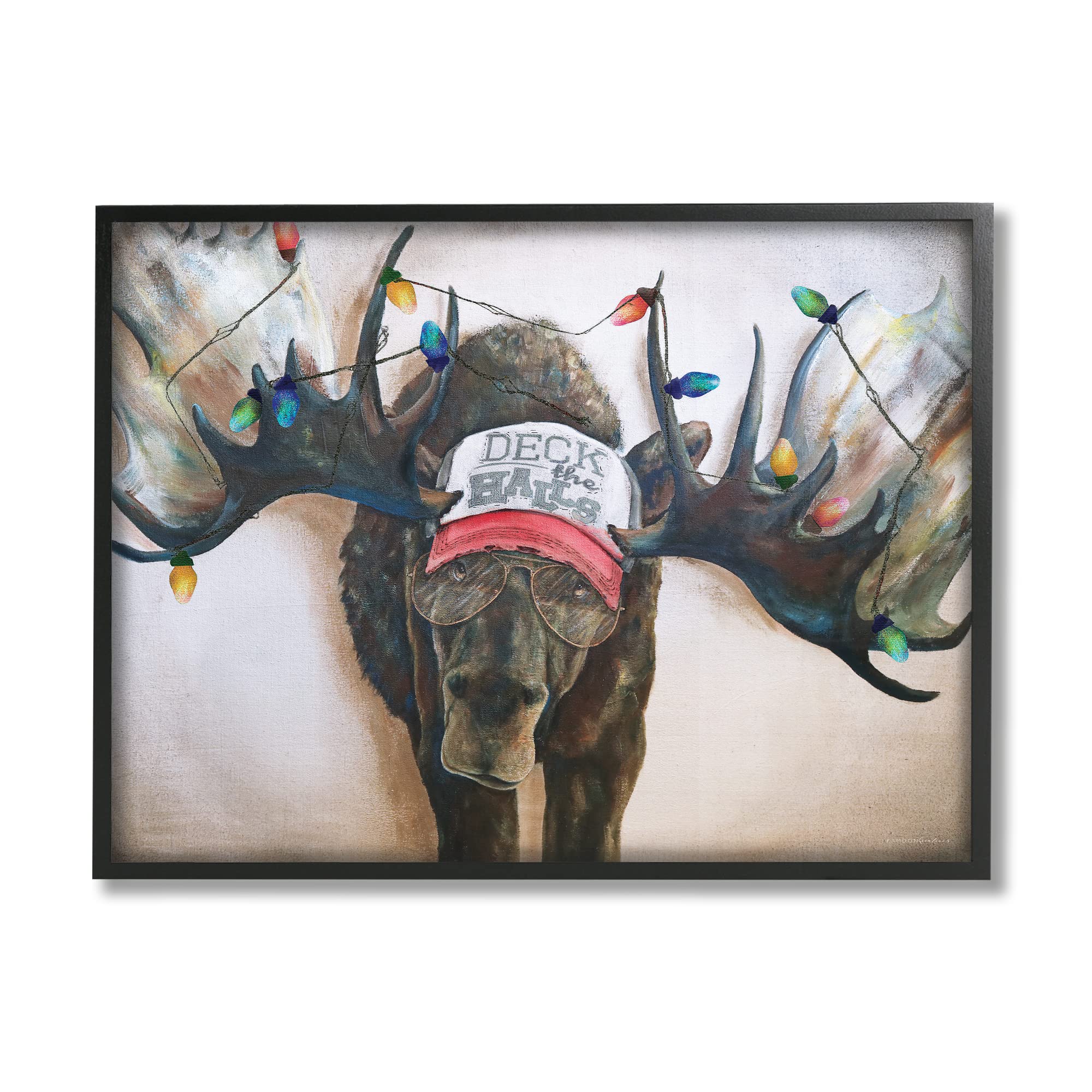 Stupell Industries Holiday Lights Moose Antlers Christmas Hat - Festive Deer Headband for Xmas Parties & Winter Celebrations - Perfect for Holiday Photos, Ugly Sweater Contests & Family Gatherings