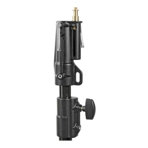 Manfrotto 008BUAC 2-Section Air Cushioned Aluminum Tripod Stand with Leveling Legs - Professional Video Camera Support for Filmmaking, Photography & Studio Use (Black)