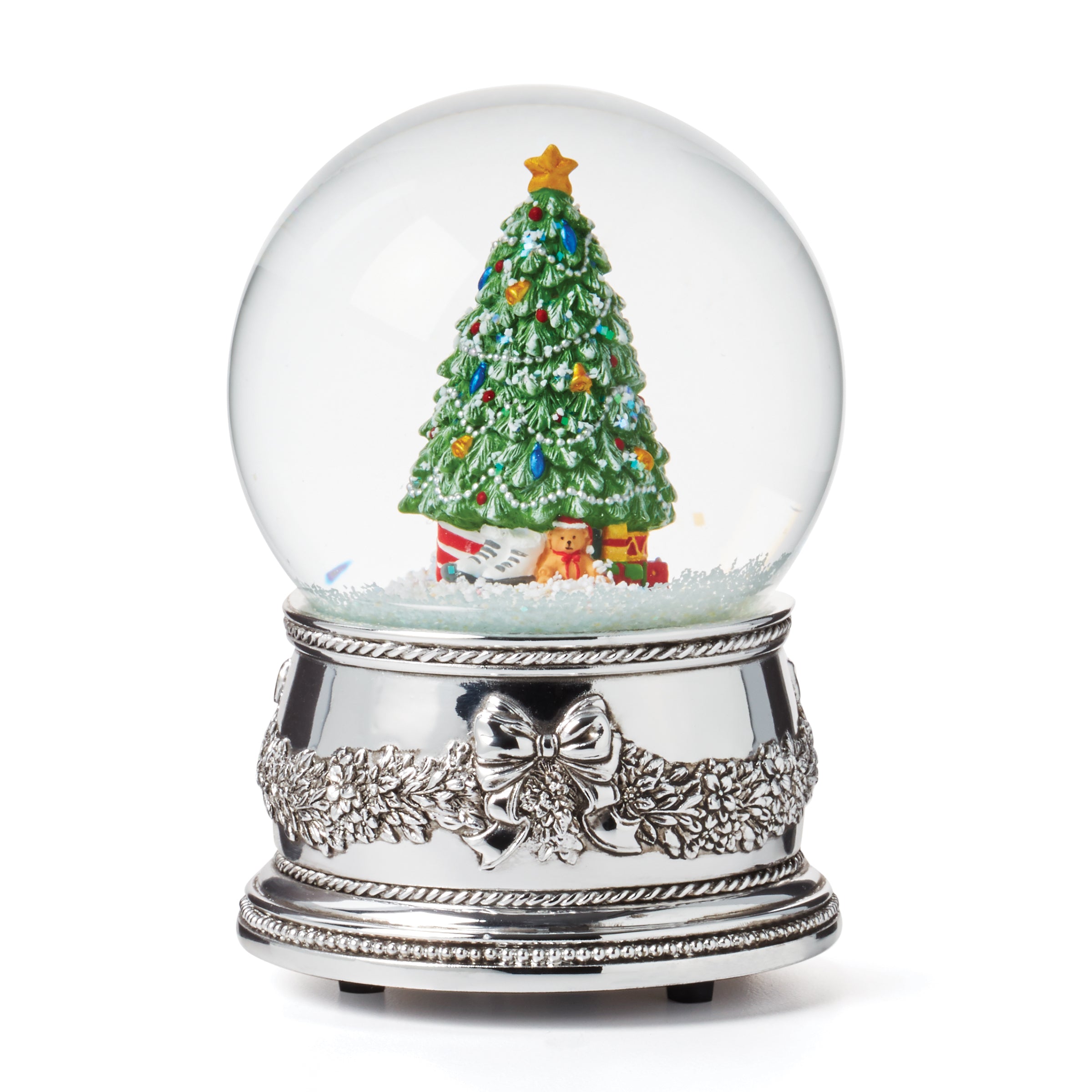 Christmas Tree Musical Snow Globe - Holiday Decor with Festive Music & Snowfall - Perfect for Home, Office, and Gift Giving During Christmas Season