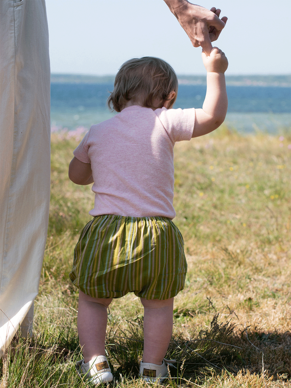 Serendipity Garden Stripe Bloomers - Floral Print Cotton Shorts for Women | Perfect for Spring Gardening, Outdoor Picnics & Summer Vacations