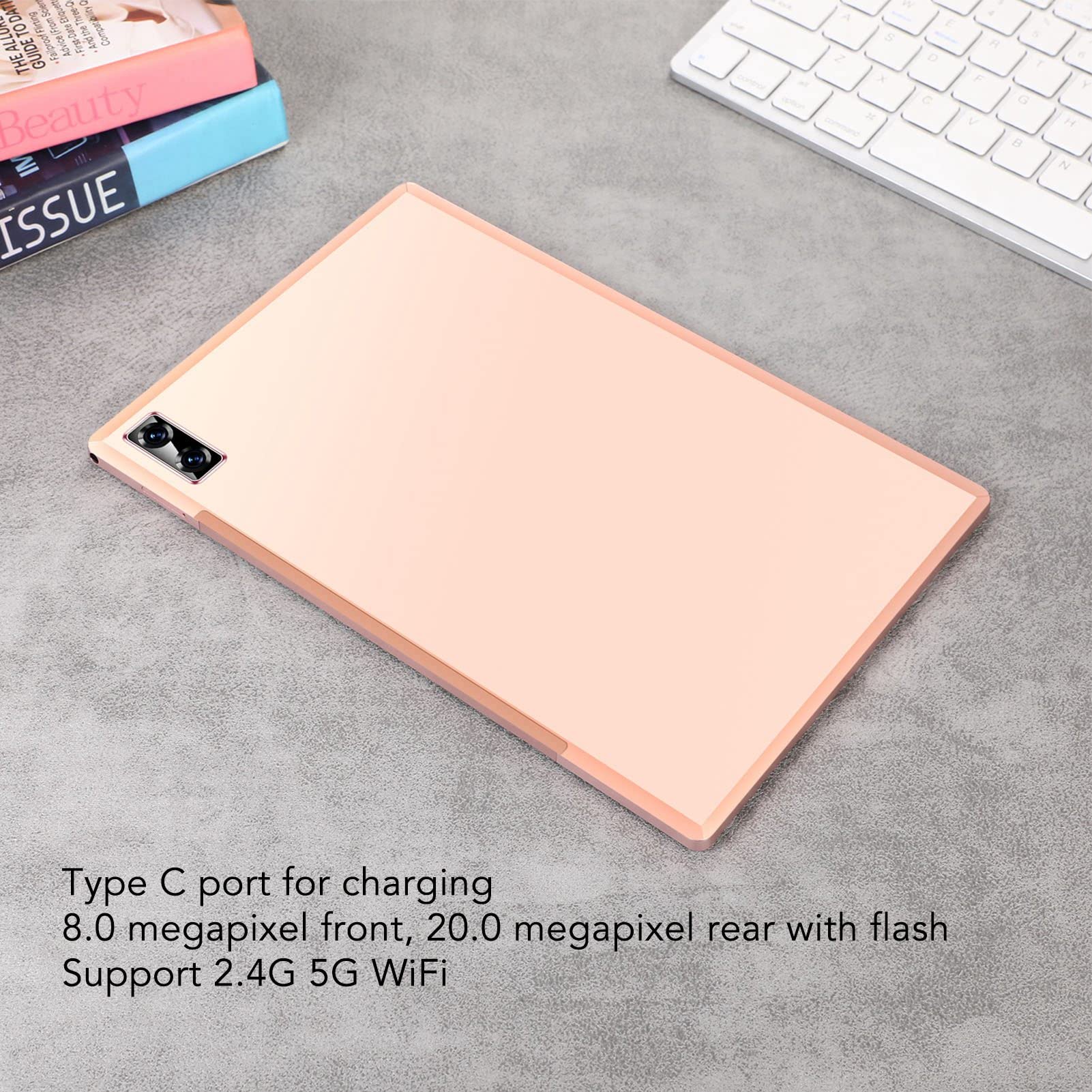 Jectse 10-inch Android Tablet with 2.4G/5G WiFi, HD Display, 6GB RAM & 128GB Storage, Dual SIM, 8800mAh Battery - Perfect for Work, Study, and Entertainment on the Go