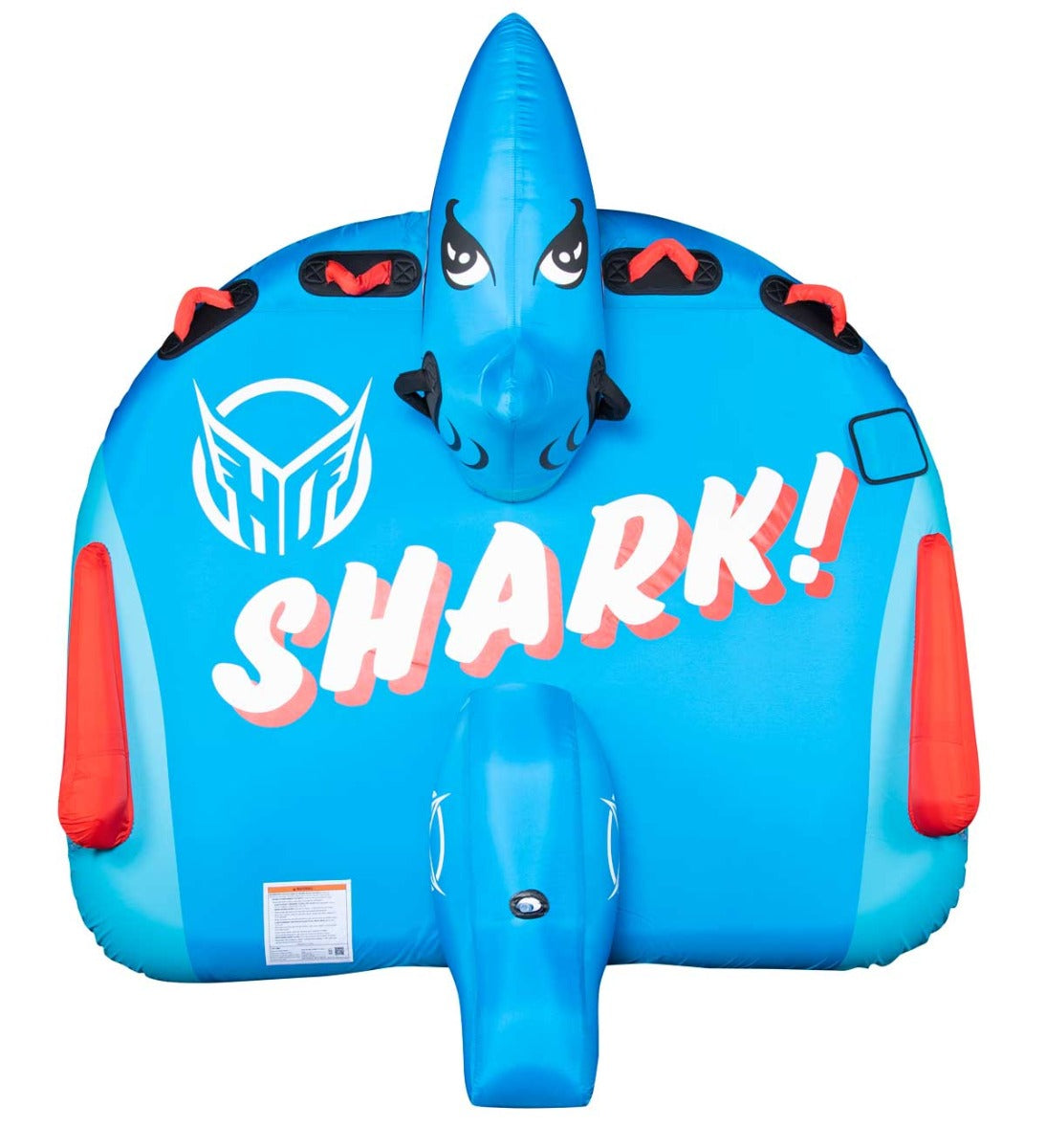 HO Sports Shark 3 Person Inflatable Tube for Lake & River Rides - Durable Towing Tube for Boating, Water Sports & Summer Fun (2021 Model)