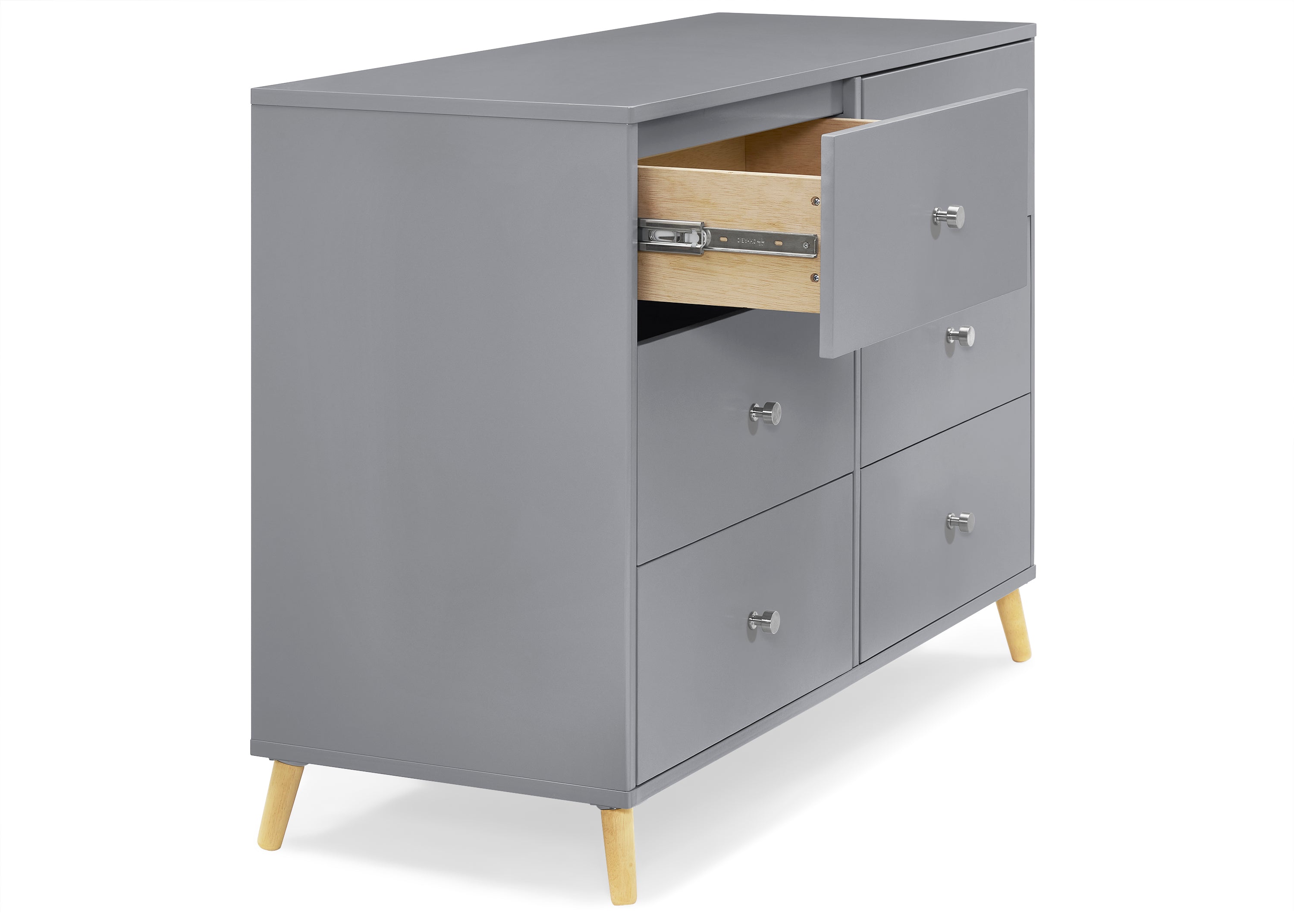 Jordan 6-Drawer Dresser with Interlocking Drawers - Sturdy Bedroom Storage Organizer for Clothes, Linens & Accessories - Perfect for Master Bedroom, Guest Room & Dormitory