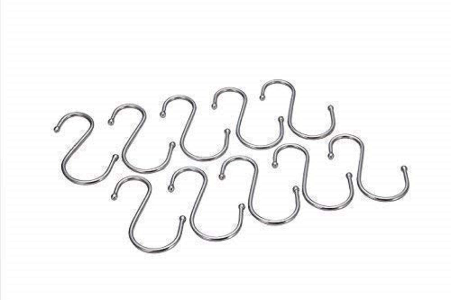 Heavy Duty S Hooks 10 Pack - Sturdy Kitchen Pot Rack Hangers, Clothing Hooks & Utensil Organizer - Perfect for Home, Garage & Outdoor Storage Organization (Ideal for Hanging Pots, Pans, Clothes & Tools)