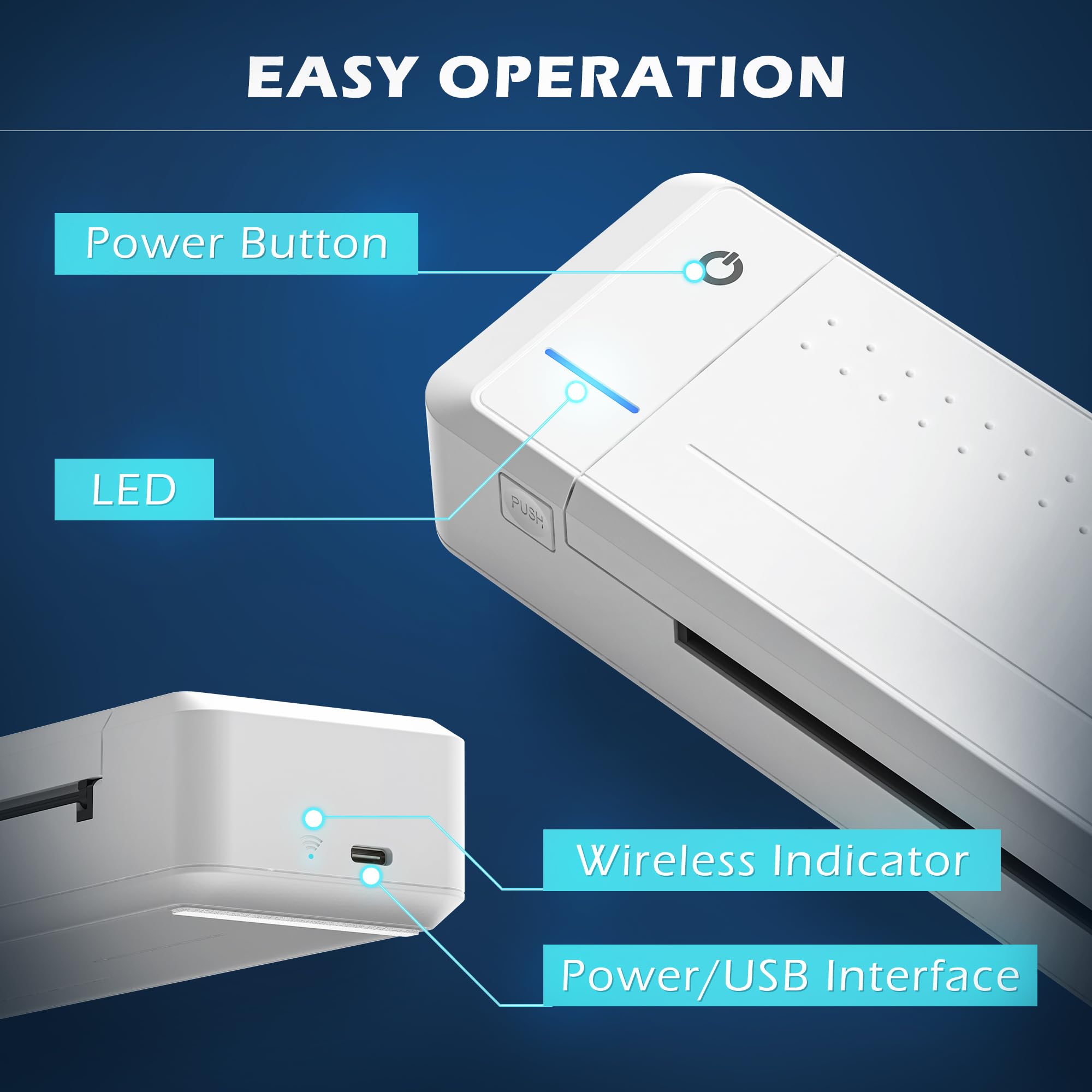 HPRT Upgraded MT866 Wireless Thermal Printer - Portable 8.5