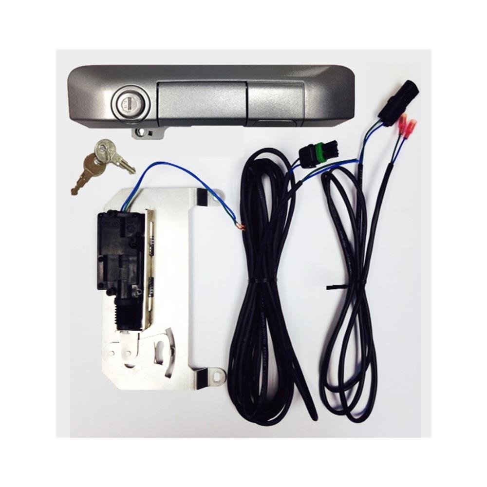 Pop & Lock PL85508 Silver Sky Metallic Power Tailgate Lock - Smart Keyless Entry System for Toyota Tacoma (2005-2023 Models) | Secure Truck Bed & Cargo | Perfect for Off-Roading, Camping & Work Sites
