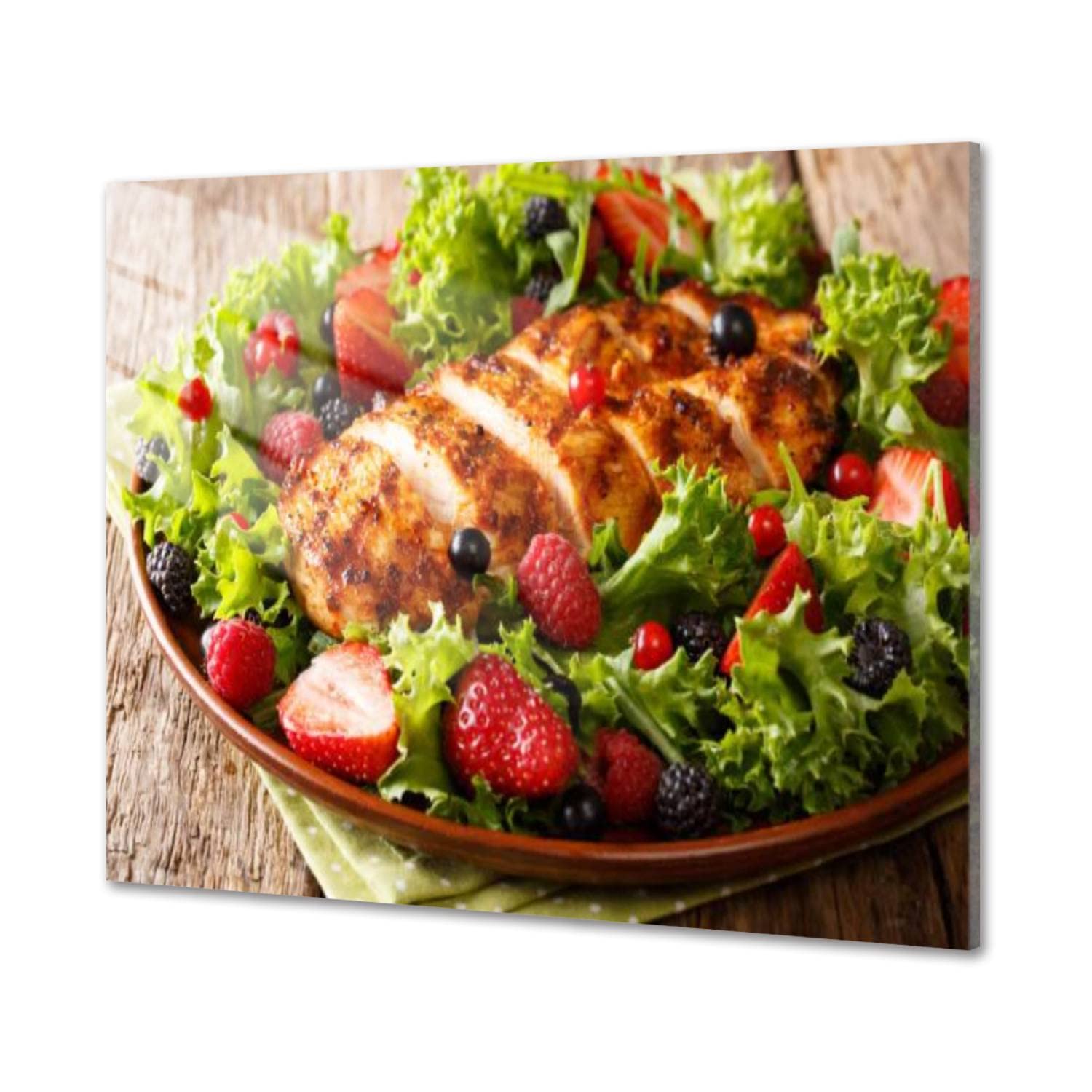 Grilled Chicken Salad Art Print - Modern Home Decor for Living Room & Bedroom