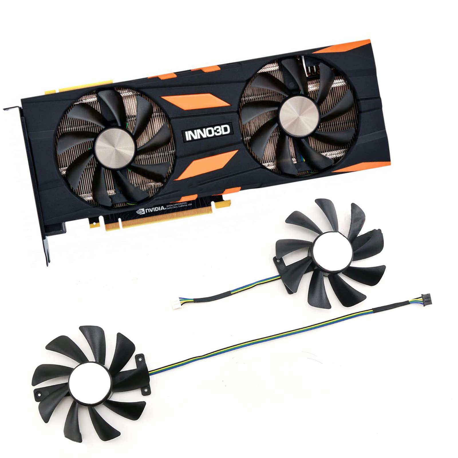 Replacement CF9015H12S Cooling Fan for INNO3D RTX 2080Ti 2080 2070 SUPER Twin X2 - Graphics Card Fan Repair Part (Left Side) - Perfect for PC Gaming & Video Editing Workstations
