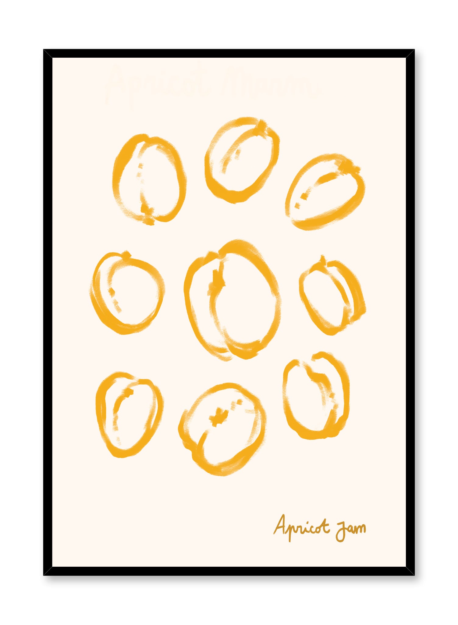 Apricot Season Poster - Vintage Fruit Art Print for Kitchen & Dining Room Decor - Perfect for Farmhouse, Cafe & Home Wall Decoration