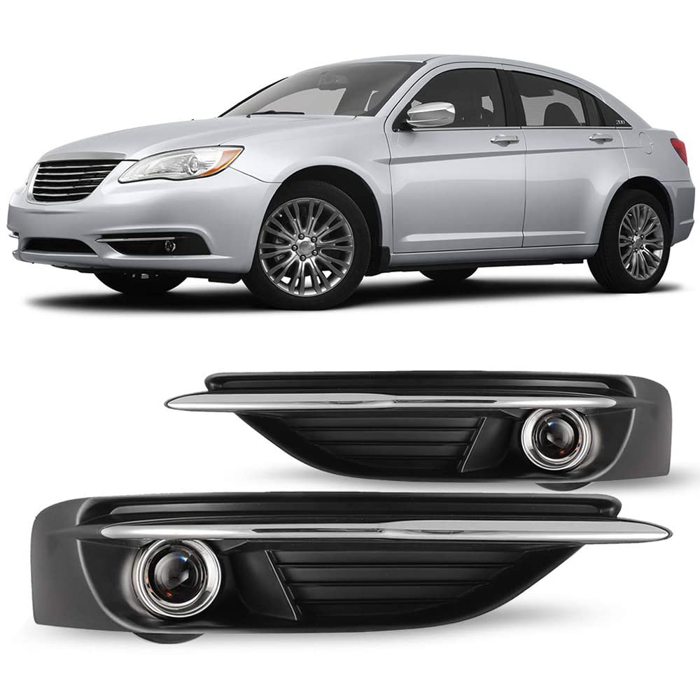 Winjet OEM Fog Lights Kit for 2011-2014 Chrysler 200 - Includes Driving Lights, Switch & Wiring Harness - Perfect for Night Driving & Enhanced Visibility