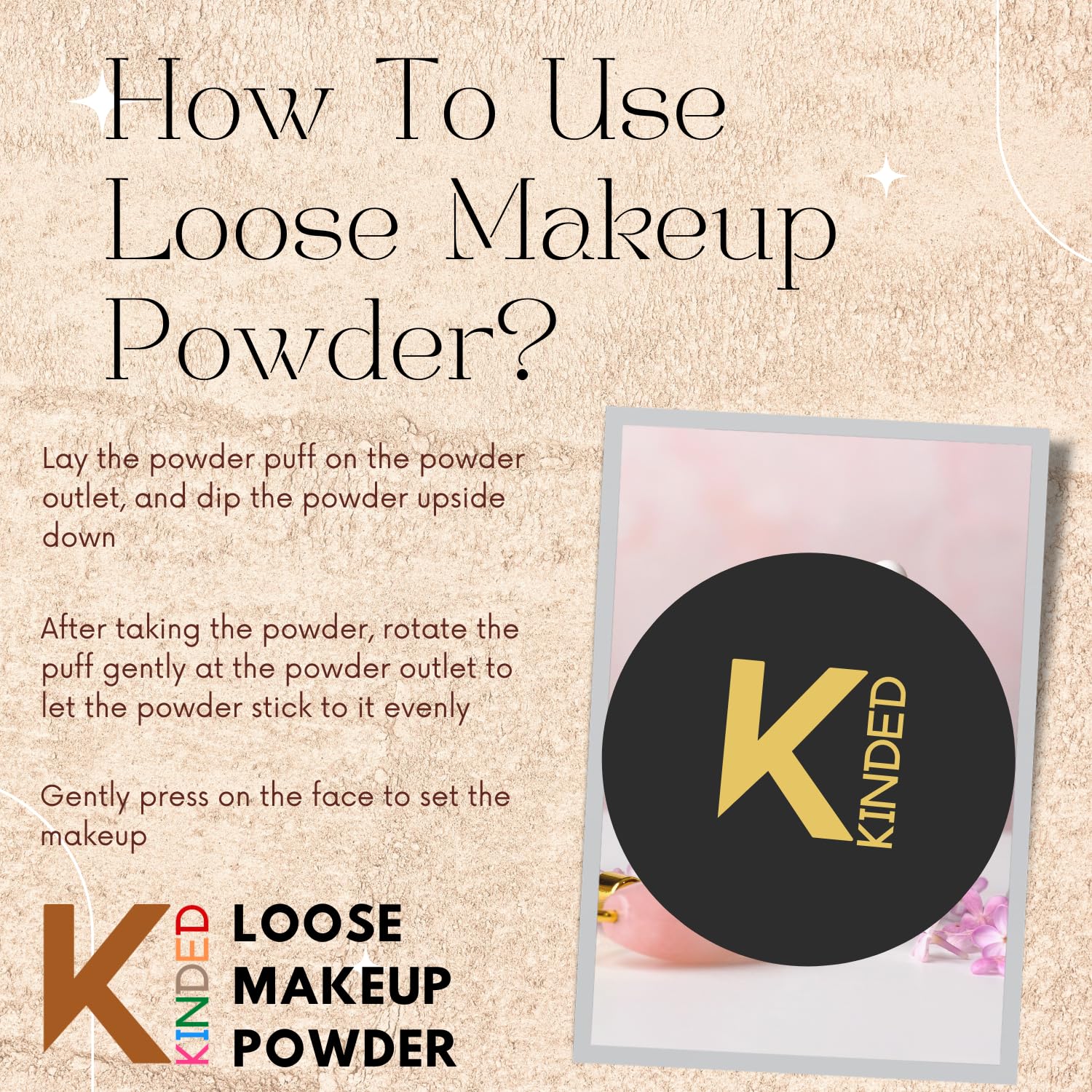 KINDED Translucent Loose Setting Powder - Ultra Fine Matte Finish for Oily & Dry Skin | HD Makeup, Long-Lasting Oil Control | 30g Matte Rose Pink | Perfect for Daily Wear, Photo Shoots & Special Occasions