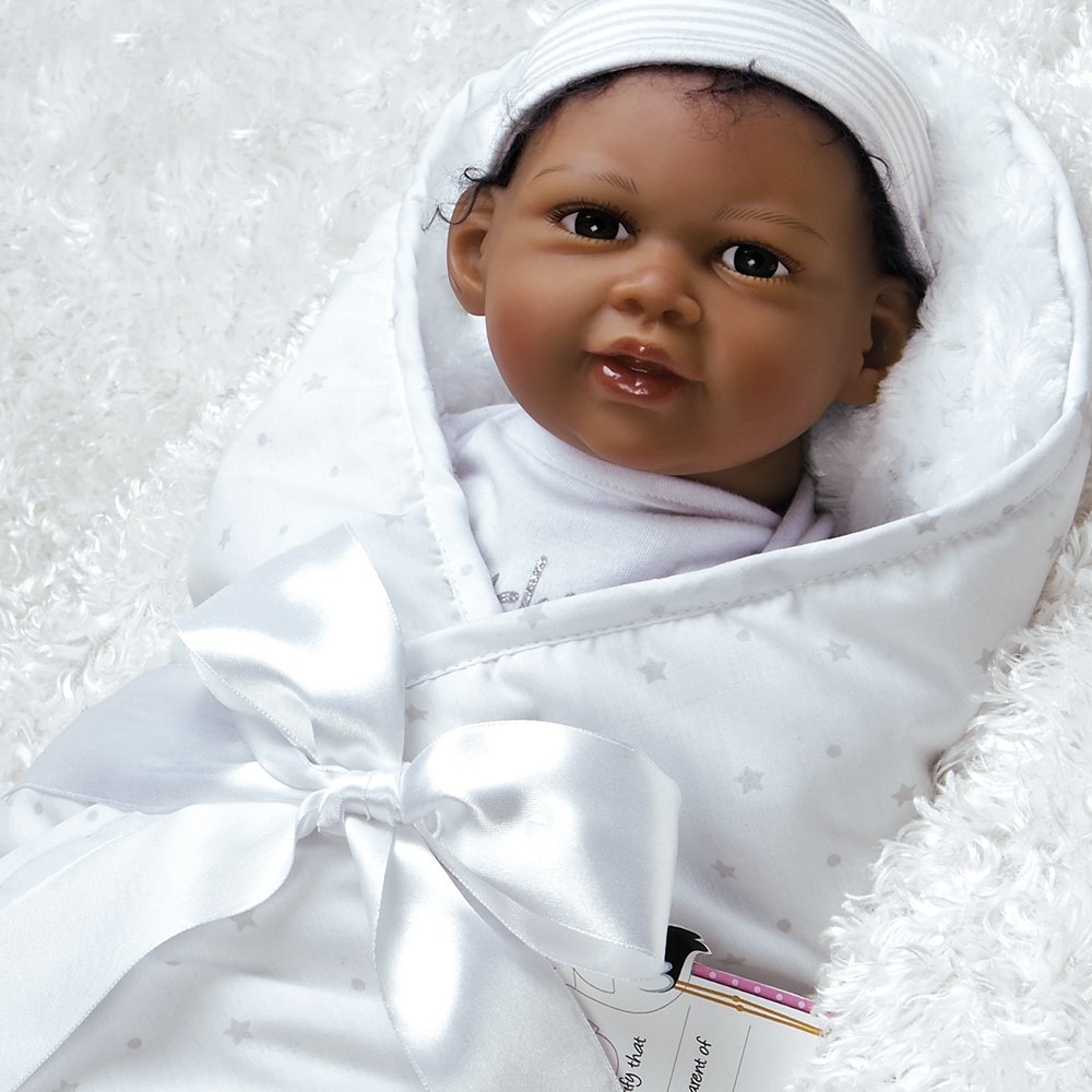 Paradise Galleries 19-Inch African American Baby Doll - Jannie de Lange Designer Doll Collection, Perfect Birthday Gift for Girls Ages 3+ | Reaching for The Stars - Ideal for Pretend Play, Nursery Decor & Special Occasion Gifts