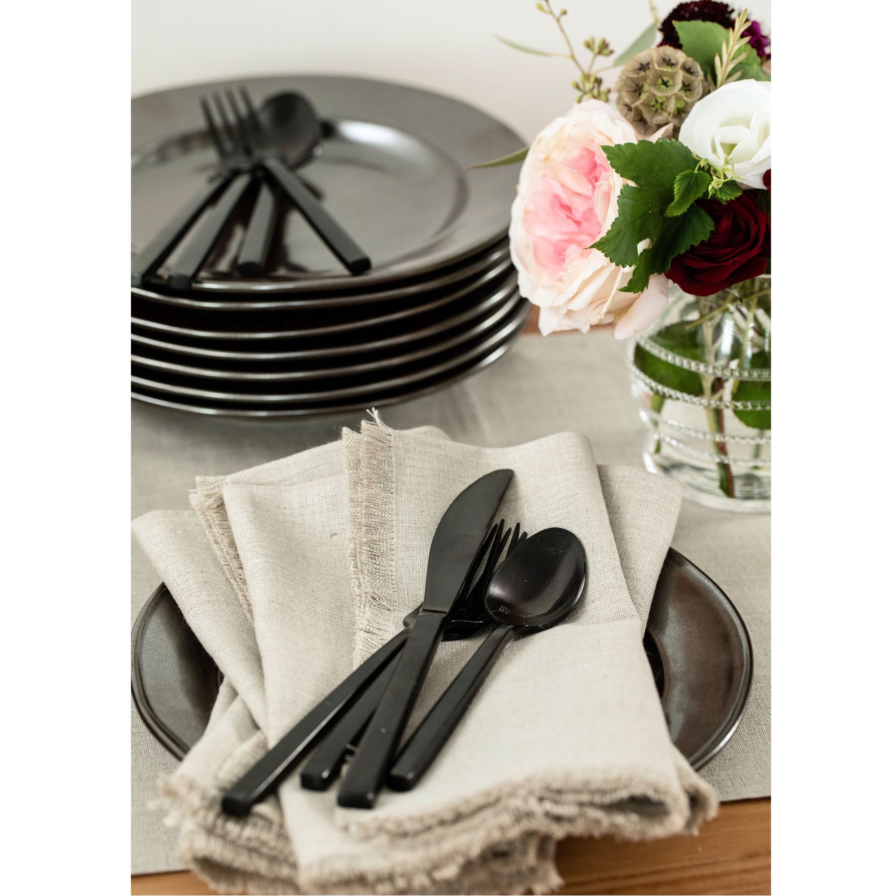 Elegant Fringe Napkins Set of 4 - Premium Cotton Decorative Table Linens for Dinner Parties, Weddings & Home Decor