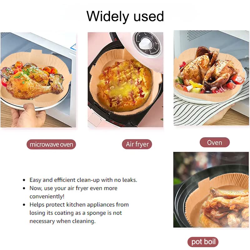 Non-Stick Air Fryer Disposable Paper Liners - 60PCS 7.9 Inch Square Parchment Baking Sheets for Oil-Proof Cooking | Food Grade Safe for Air Fryer, Microwave, Oven & Frying Pan | Perfect for Roasting, Baking & Healthy Meal Prep