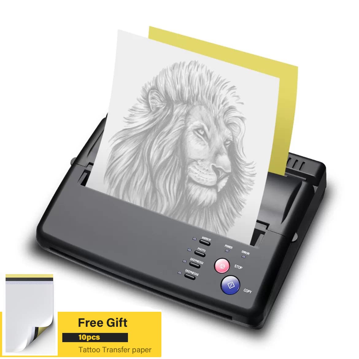 Professional Stencil Printer Machine with 10 Free Stencil Papers - Thermal Transfer Copier for DIY Crafts, T-Shirt Printing & Fabric Design | Perfect for Home & Small Business Use