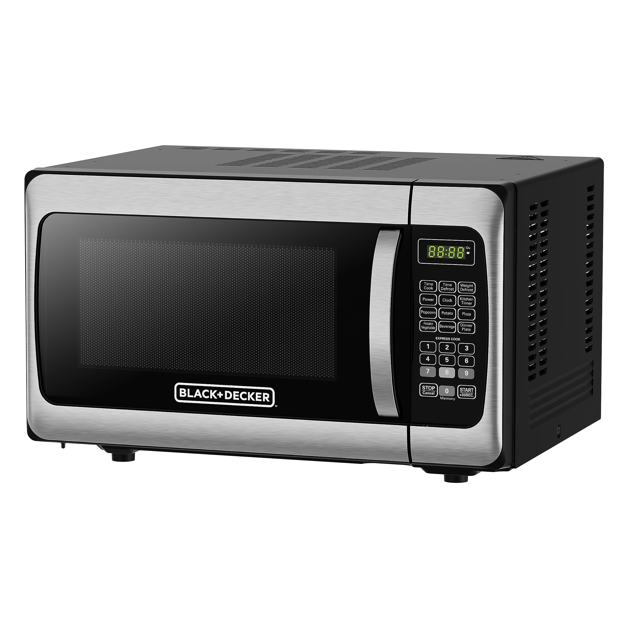 BLACK+DECKER EM031MGGX2 0.7 Cu. Ft. Stainless Steel Countertop Microwave Oven - Perfect for Small Kitchens, Dorms & Offices