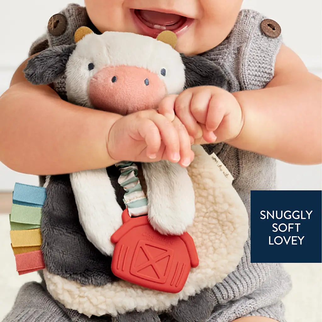 Cow Itzy Friends Lovey™ Plush - Soft Cuddly Baby Security Blanket Toy for Toddlers & Infants | Perfect for Nursery, Stroller, and Bedtime Comfort
