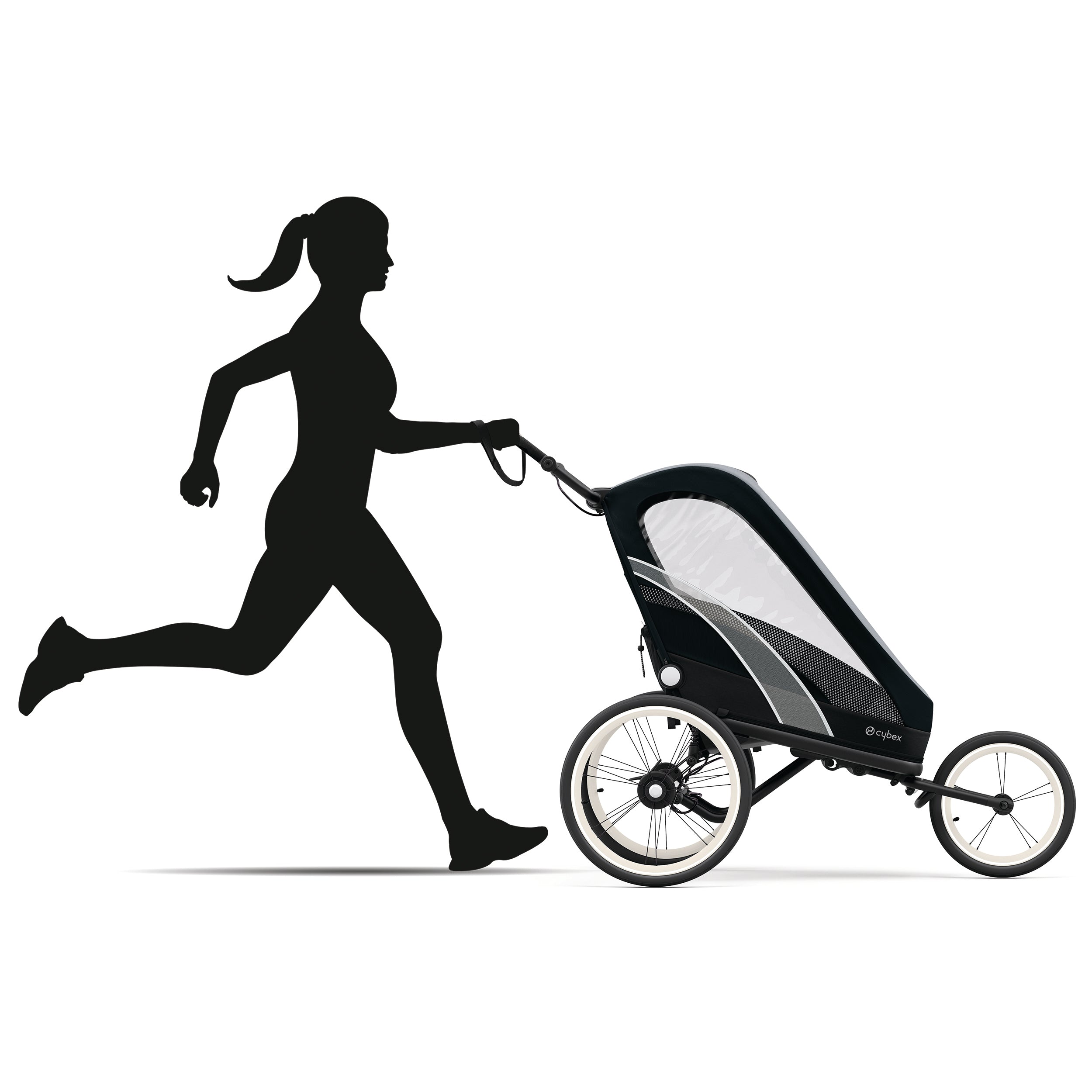 Cybex Zeno Multisport Stroller & Jogging Bike Trailer - All-Terrain Baby Jogger for Running, Biking & Hiking - Lightweight & Foldable for Easy Storage & Travel