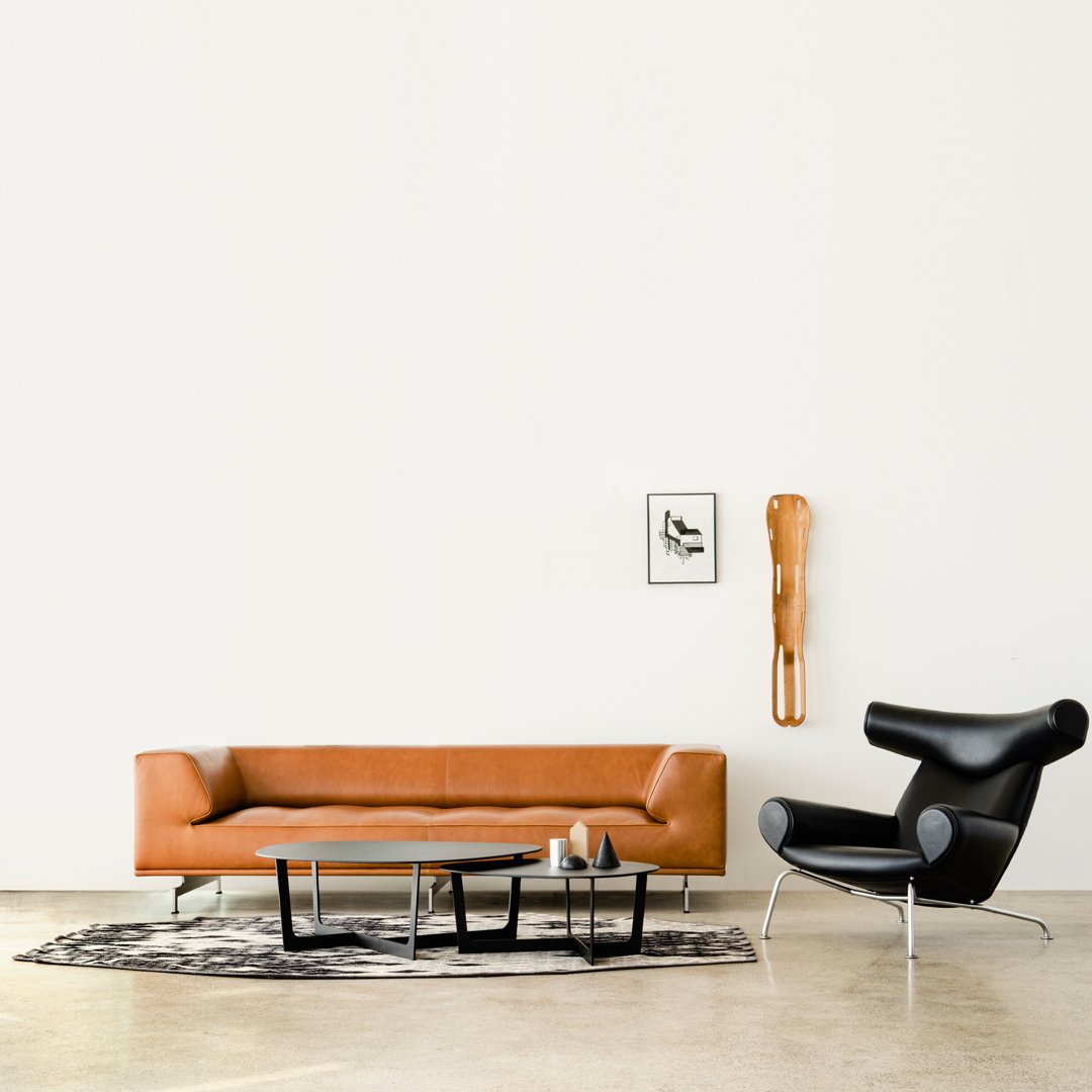 Erik Jørgensen Wegner Ox Chair - Mid Century Modern Leather Lounge Chair for Living Room, Office & Reading Nook - Scandinavian Design Replica