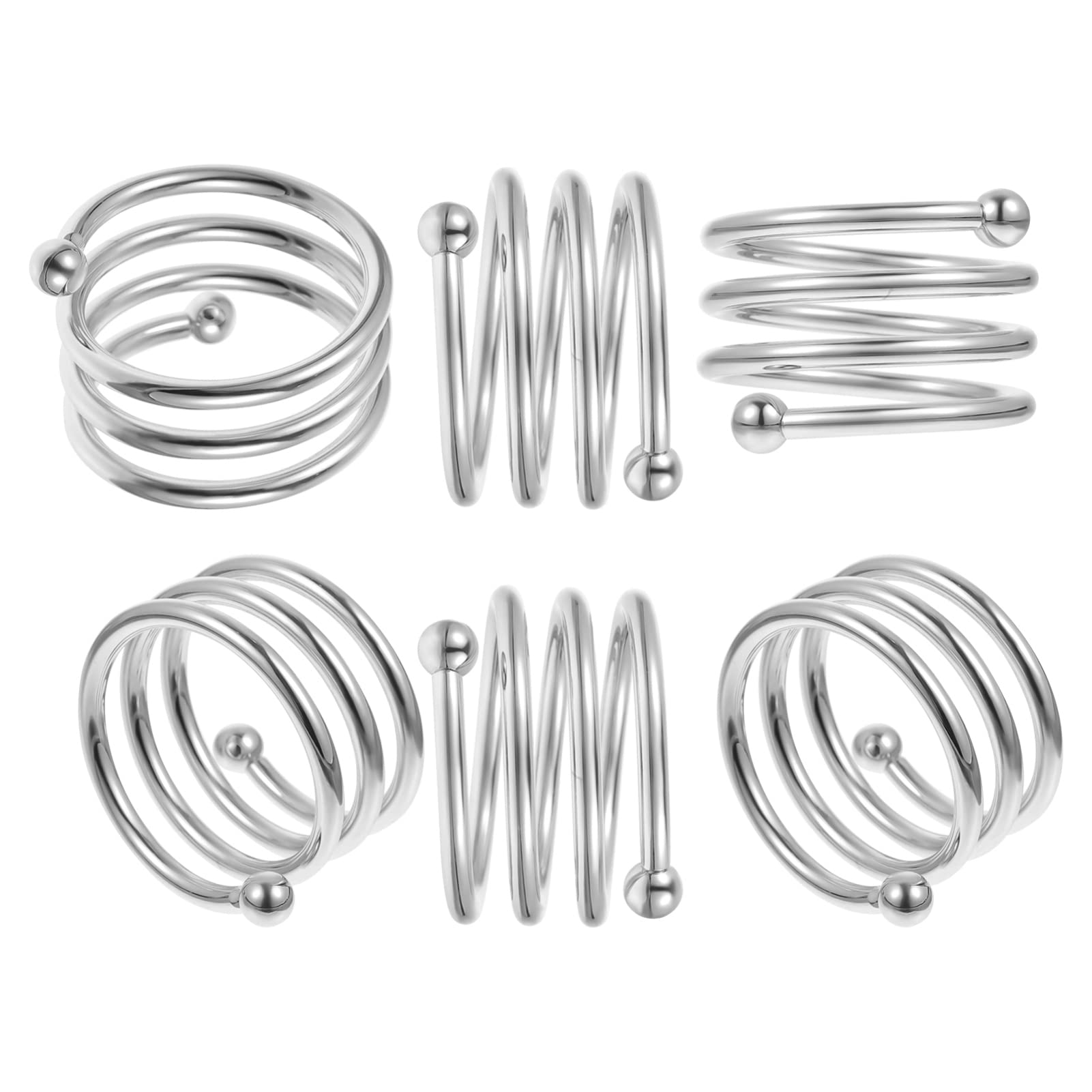 Vintage 6-Piece Round Napkin Rings Set - Elegant Wedding, Christmas & Dinner Party Table Decorations - Perfect for Holiday Gatherings, Formal Events & Home Decor