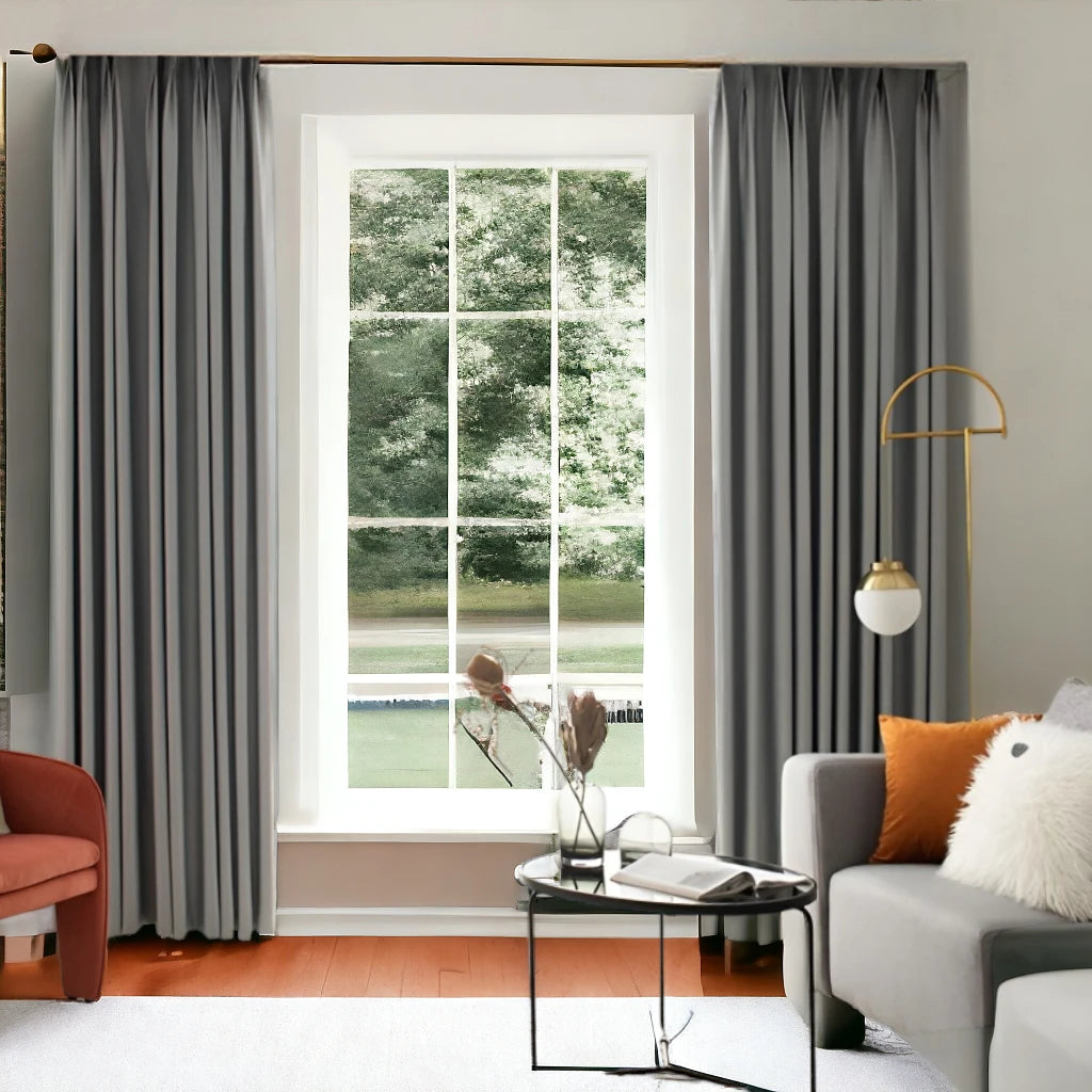 Evelynn Polyester Soundproof Thermal Blackout Custom Curtains - Noise Reducing & Energy Saving Window Treatments for Bedroom, Living Room & Home Theater
