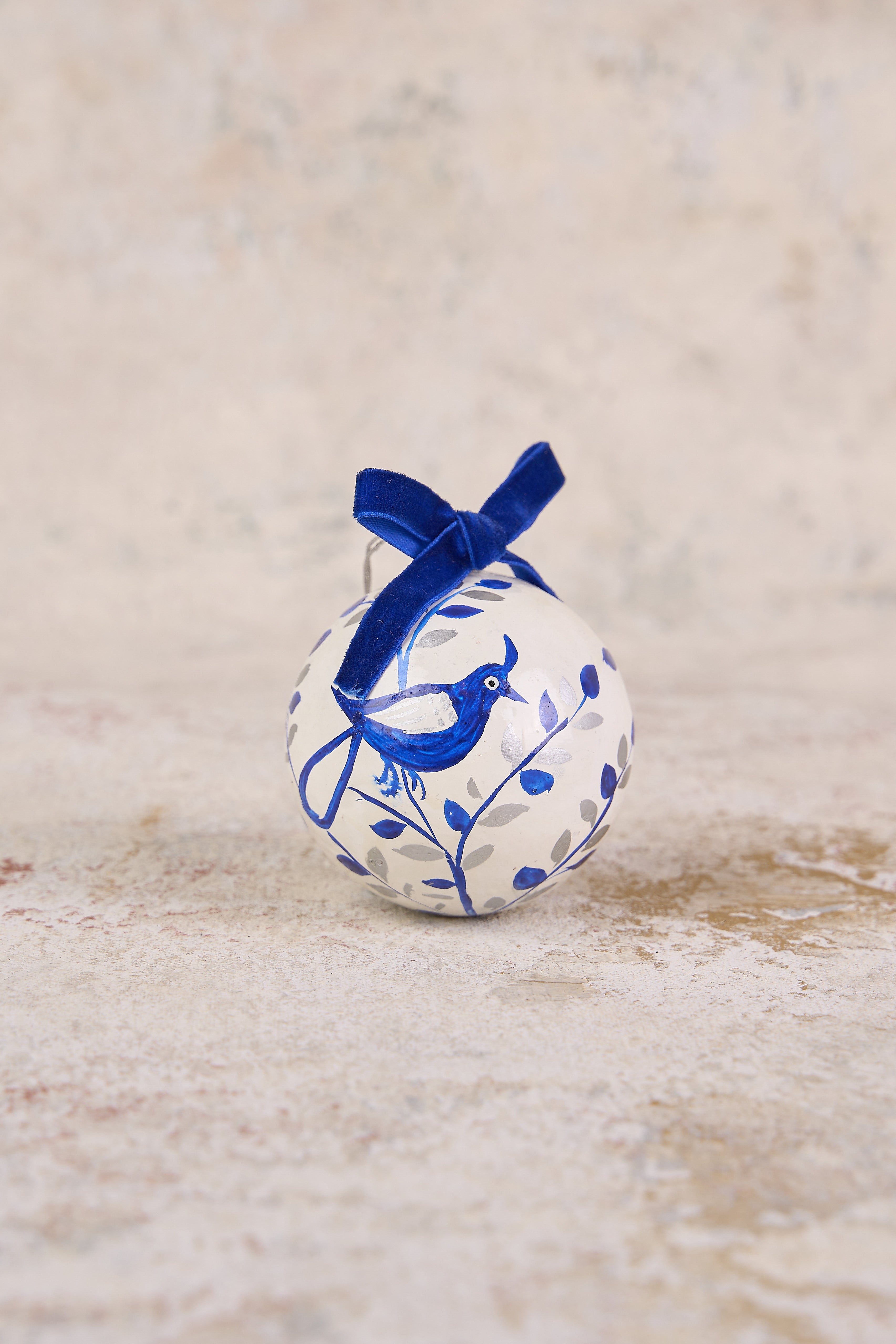 Seaside Bird Bauble 3 - Handmade Glass Ornament for Christmas Tree Decorations, Home & Office Decorative Accents | Perfect Gift for Bird Lovers & Coastal Theme Enthusiasts