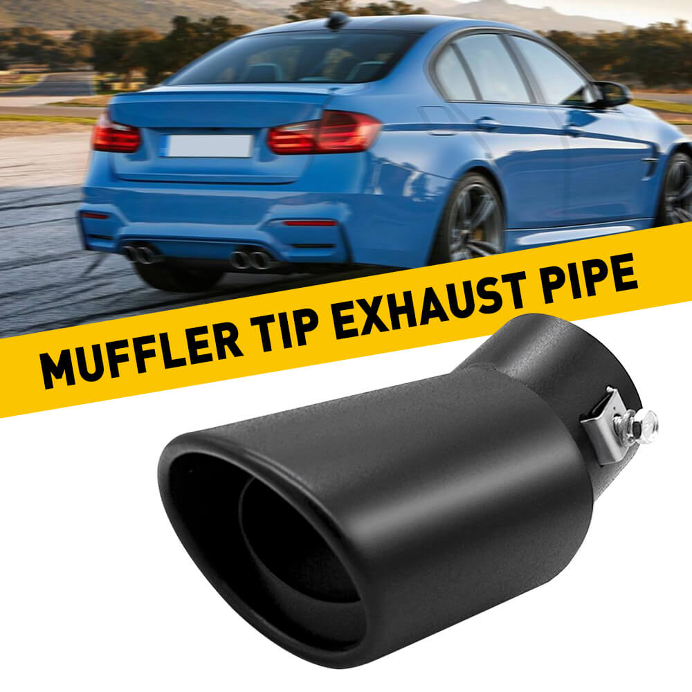 Stainless Steel Round Car Exhaust Muffler Tip - Universal Rear Pipe Accessory for Enhanced Vehicle Performance & Style | Perfect for Custom Car Modifications & Performance Upgrades