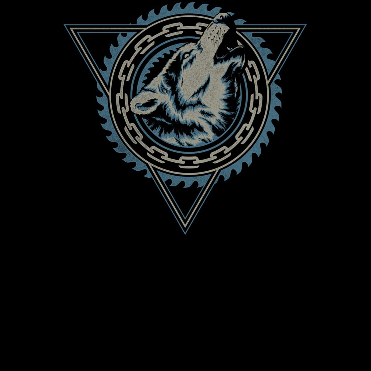 Design By Humans Men's One Wolf Saw Graphic T-Shirt - Cool Streetwear Tee for Casual Outfits & Urban Fashion