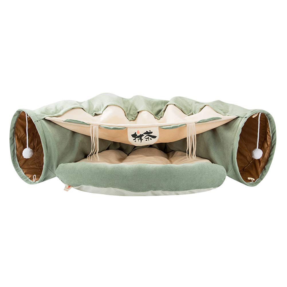 1PC Foldable Cat Tunnel Toy - Collapsible Pet Play Tunnel for Indoor & Outdoor Cats - Portable Cat Nest for Play & Relaxation - Great for Kittens & Small Dogs - Perfect for Home, Yard & Travel Use