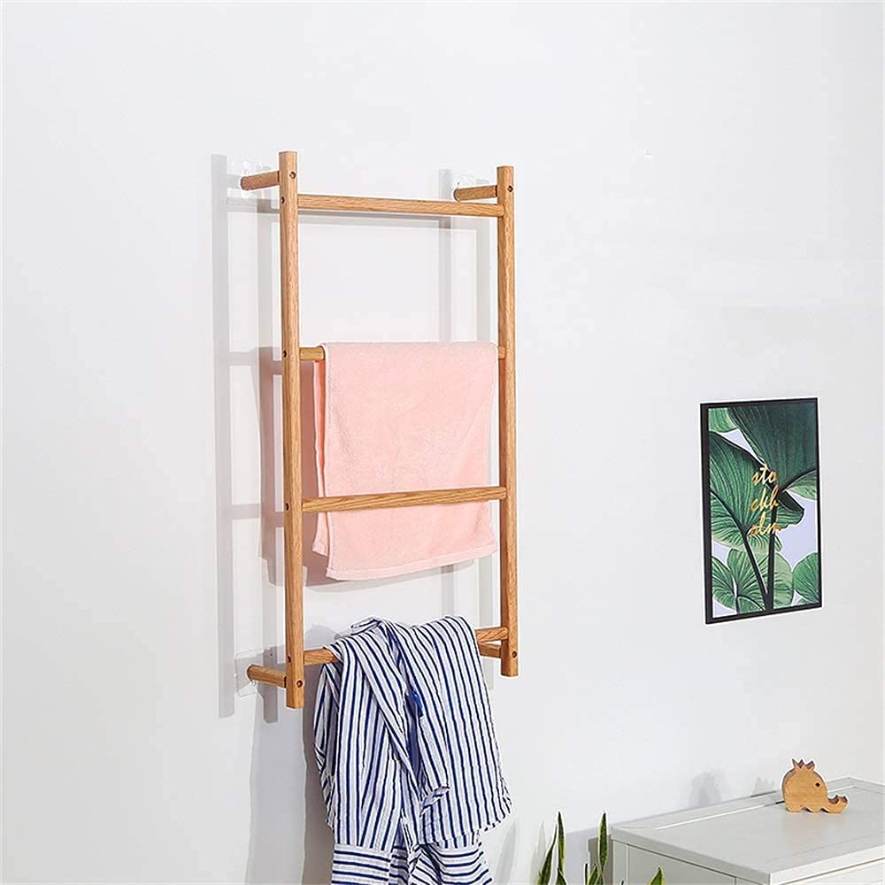 Modern Nordic Trapezoidal Solid Wood Wall-Mounted Coat Hooks - Sleek Clothes Hanger & Coat Rack for Entryway, Bedroom, or Bathroom Organization