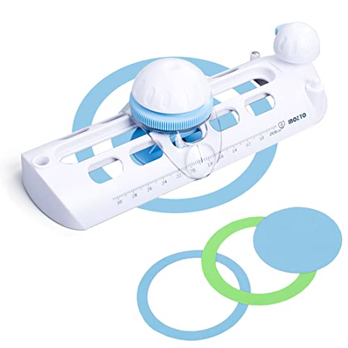 Circle Paper Cutter - Precision Circular Compass Craft Cutter & Scrapbooking Tool for Perfect Round Cuts on Cardstock, Paper, Photos | Ideal for DIY Crafts, Scrapbooking, Card Making & Home Decor Projects