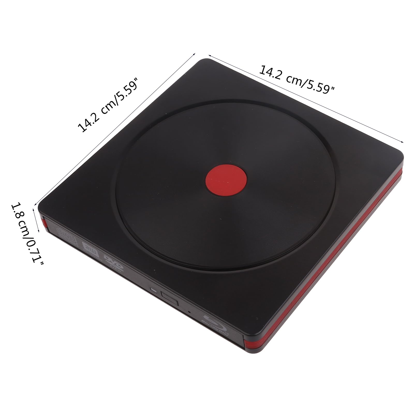 LARUISEE USB 3.0 External DVD Drive for Laptop & PC - Burn, Read, Play DVDs & CDs - Portable Optical Disc Writer for Movies, Music, Data Backup & Archiving