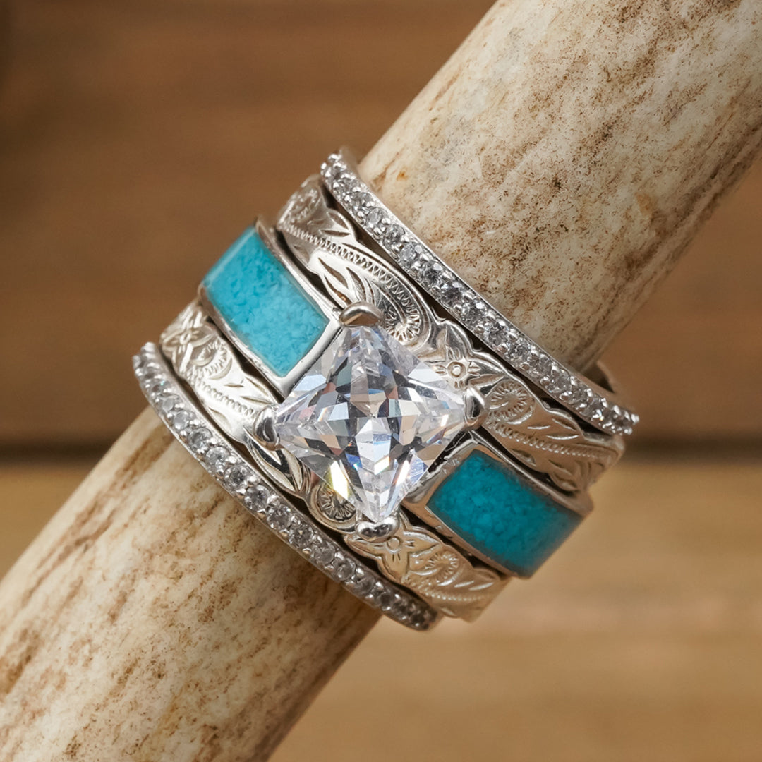 Elegant Fairy Falls Wedding Ring Set – Vintage-Inspired Bridal Jewelry for Engagement & Anniversary Gifts | Perfect for Romantic Proposals & Special Occasions