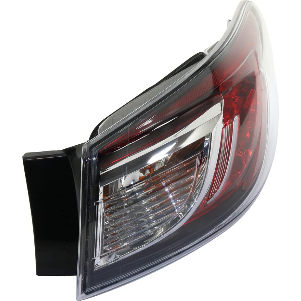 2010-2013 Mazda 3 Sedan Passenger Side Outer Tail Light Assembly - CAPA Certified Replacement for MA2801144/MA2801144C/BBM451150G | Perfect for Night Driving & Car Restoration Projects