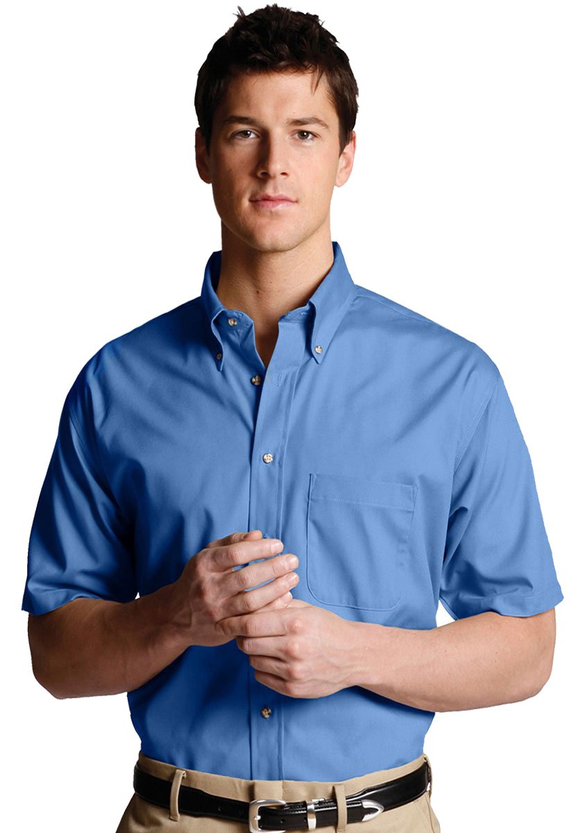 Big and Tall Men's Button Down Poplin Shirt - Comfortable Casual & Dress Shirts for Plus Size Gentlemen | Perfect for Office, Business Meetings & Formal Occasions