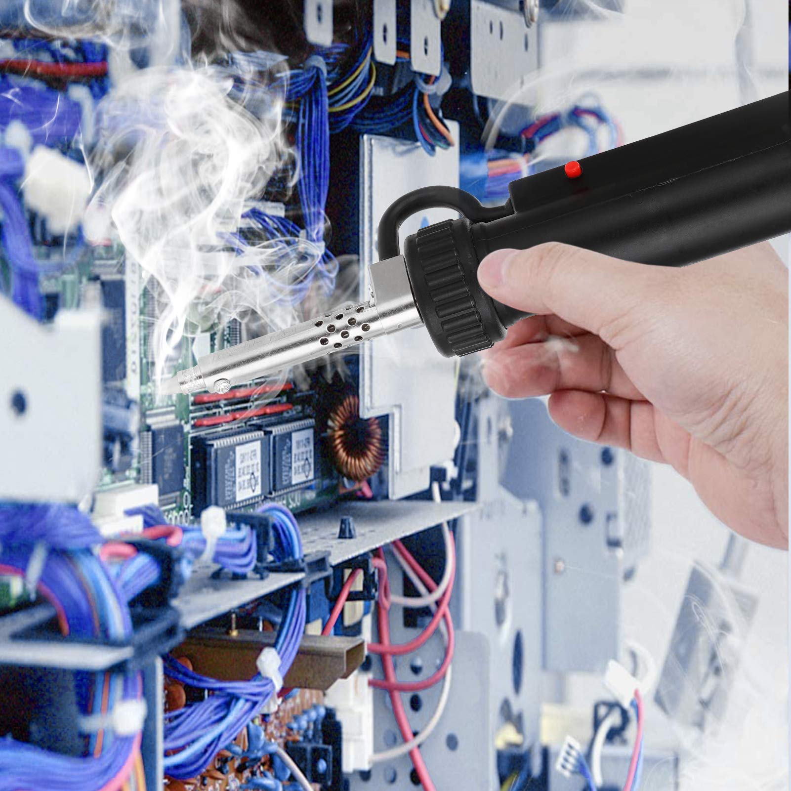 Weytoll 30W Electric Desoldering Pump - Automatic Vacuum Solder Sucker with Tin Suction Tip for Electrical Soldering & PCB Repair | Perfect for Electronics Hobbyists and Professional Technicians