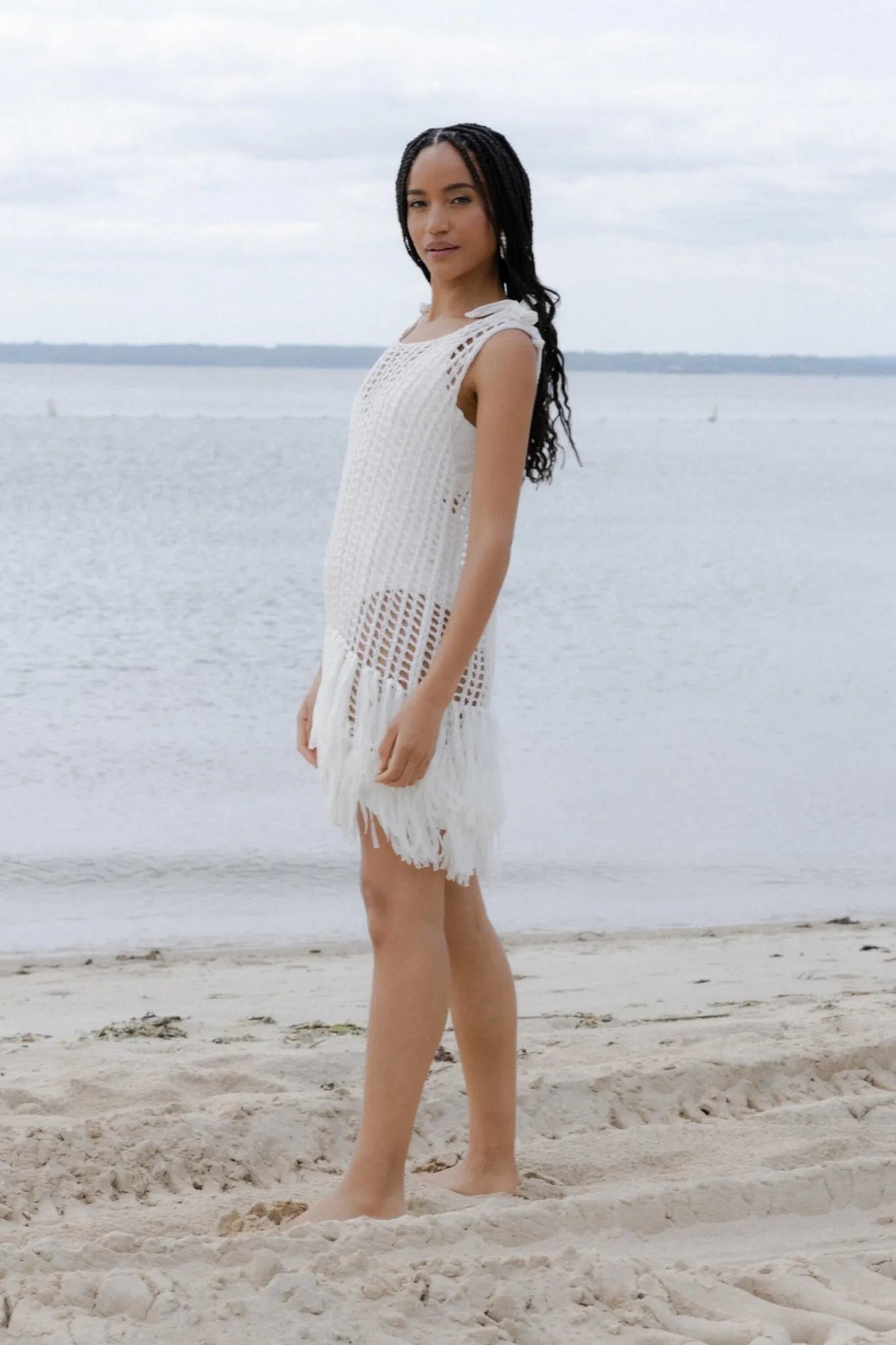 Stylish Fringe Crochet Tunic Top for Women - Boho Chic Summer Beach Cover Up & Casual Outfit