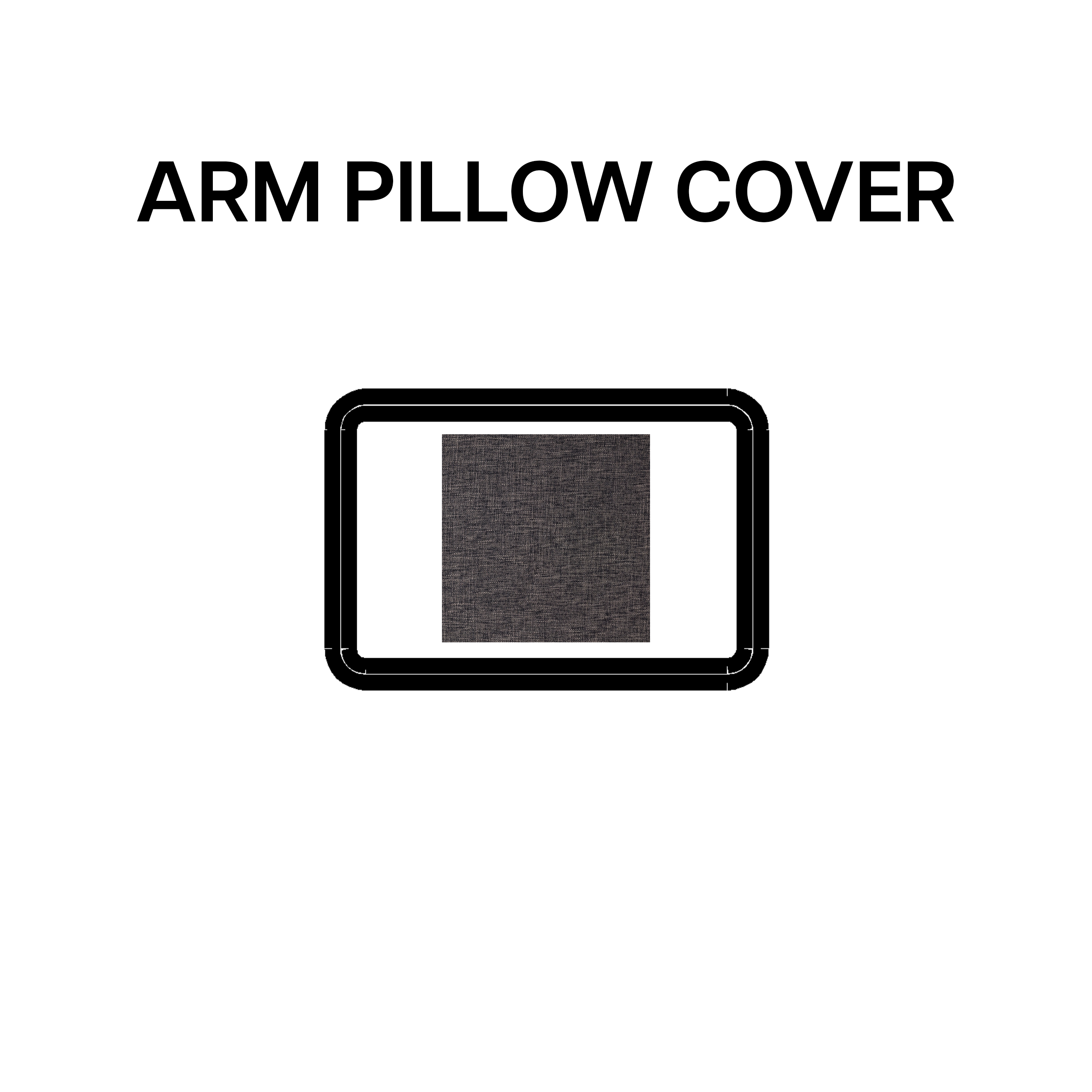 Arm Pillow Cover - Heathered Slate BP 639 16 - Soft & Comfortable Pillowcase for Sofa, Bed, and Office Use