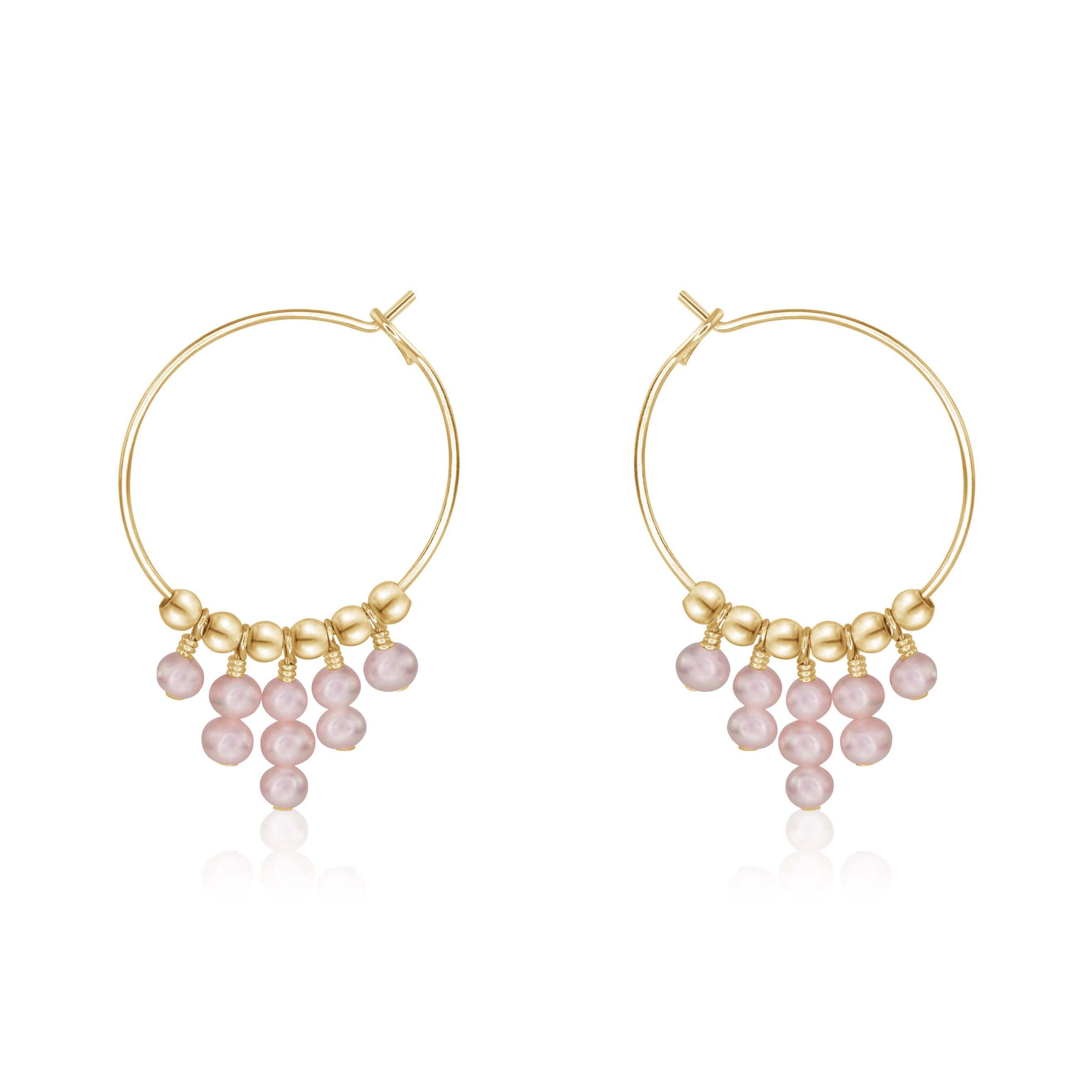 Elegant White Freshwater Pearl Hoop Earrings for Women – Perfect for Weddings, Parties & Everyday Wear