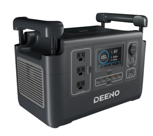Deeno X1500 Portable Power Station 1036Wh 1500W LiFePO4 Battery - Solar Generator for Camping, RV, Emergency Backup & Off-Grid Power Supply