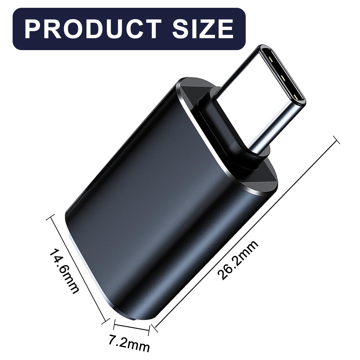 Yuexitech 4-Pack Micro USB to USB C Adapter Converter, USB 3.2 Female to Type C OTG Adapter - Compatible with iPhone 15 Pro Max/MacBook Air/iPad Pro/Galaxy S24/S23/S22 - Fast Data Transfer & Charging - Perfect for Travel, Office & Home Use
